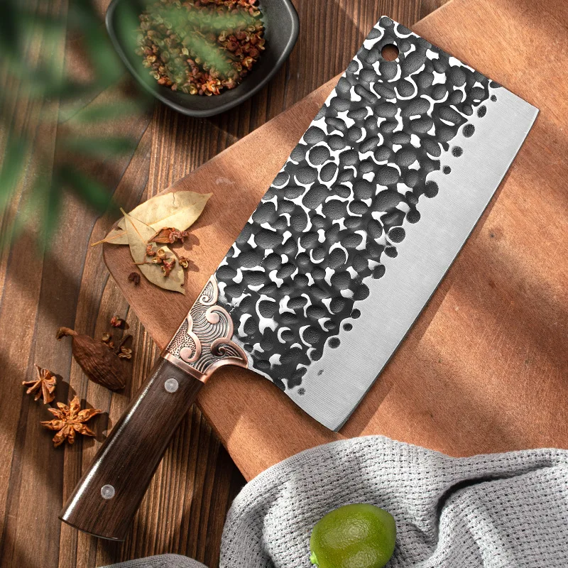 

4Cr13mov Stainless Steel Slicing Knife Butcher Chef Knives Meat Chicken Vegetable Best Chinese Cleaver Cooking Cutlery Knife