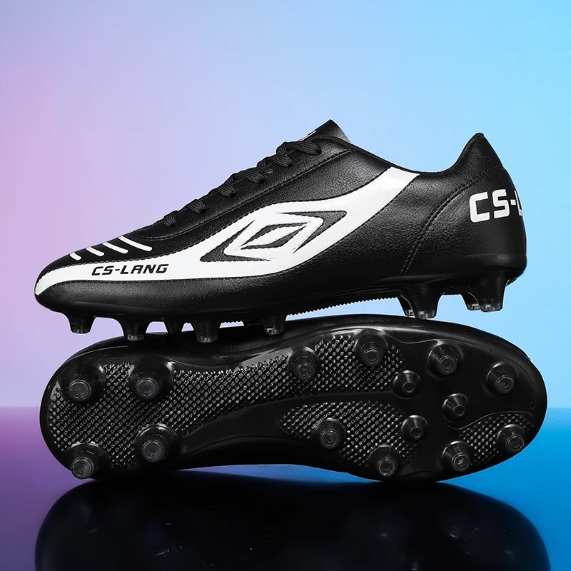 

New Men Grass Cleats Soccer Shoes Ultralight Non-Slip Adult Football Boots Adult Boys Futsal Sport Indoor Turf Comfortable