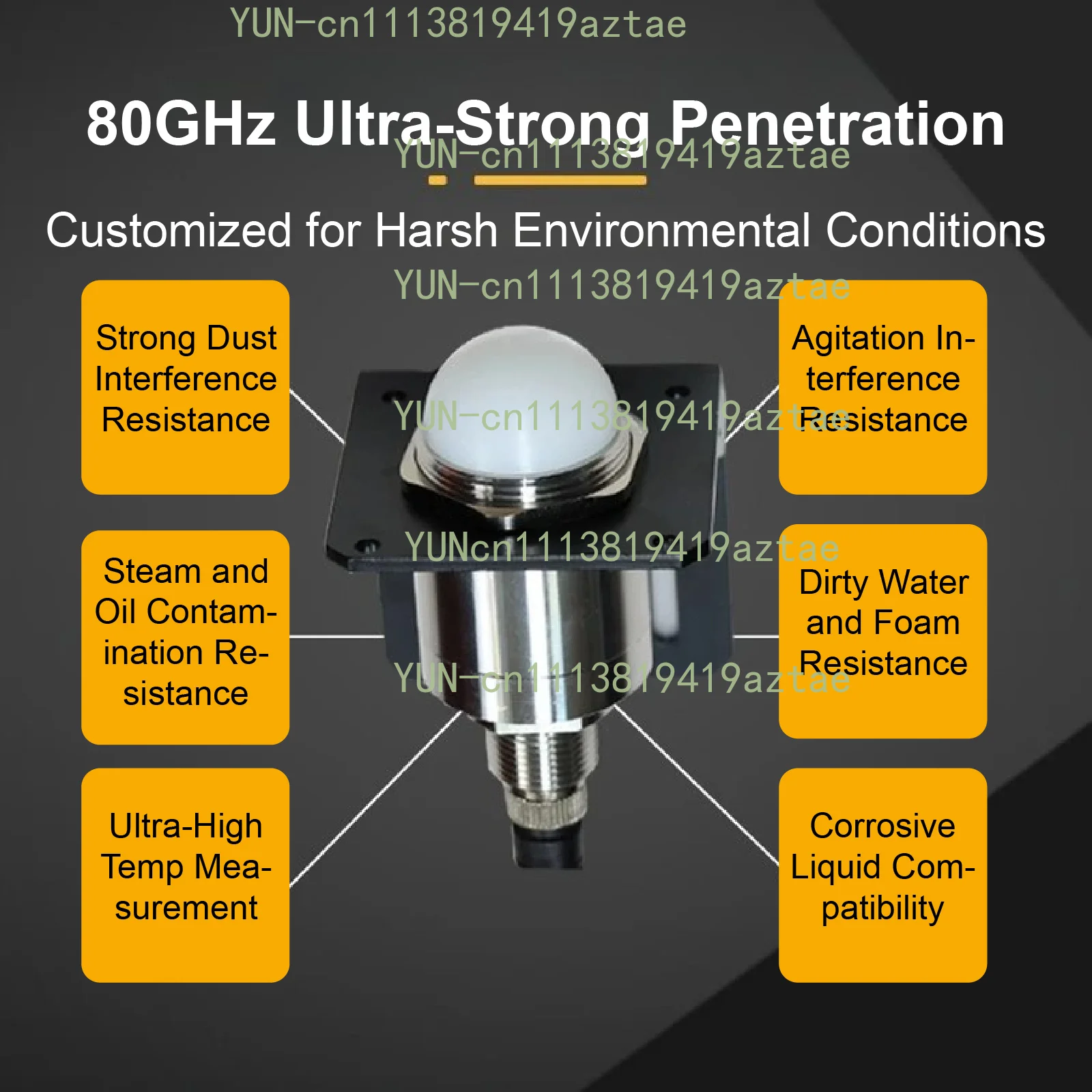 80G Radar Level Gauge RS485 Stainless Steel Material, Low Power Consumption Independent Research and Development