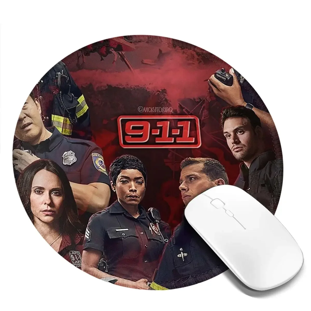 Red Glare Round Mouse Pad Computer Keyboard Mouse Mat Gamer Laptop Desk Mat Office Accessories Table Mat