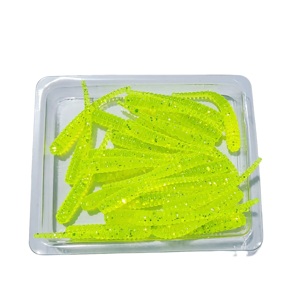 MUKUN Neuer Weichköder 30 Stück Silikonköder 35mm 0,3g Gerader Schwanz Pin Swimbait Wobblers Wurm Bass Karpfen Rockfishing Angelzubehör – Detail 12