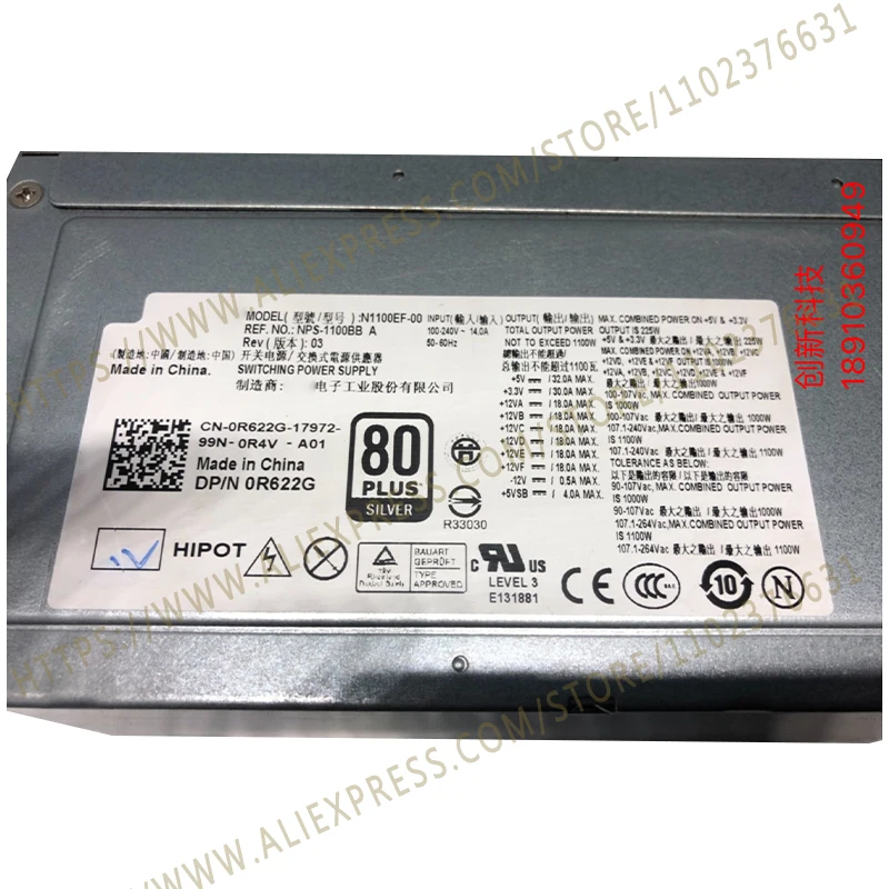 

T7500 NPS-1100BB A N1100EF-00 1100W R622G G821T Original Delivery Within 24 Hours