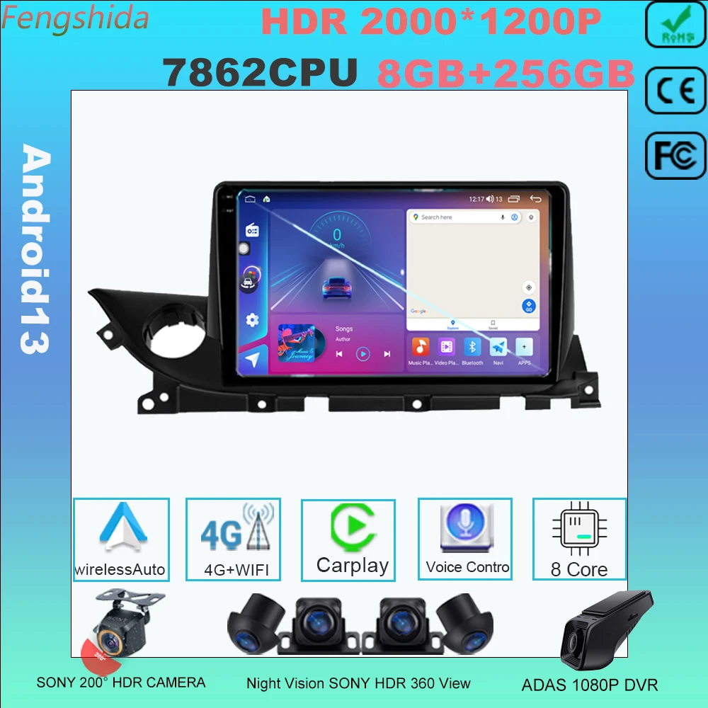 

Car Radio For Mazda 6 Mazda6 III 3 GJ GL ATZ 2015 - 2019 Android 13Navigation GPS Multimedia Video Player 7862 High-performance