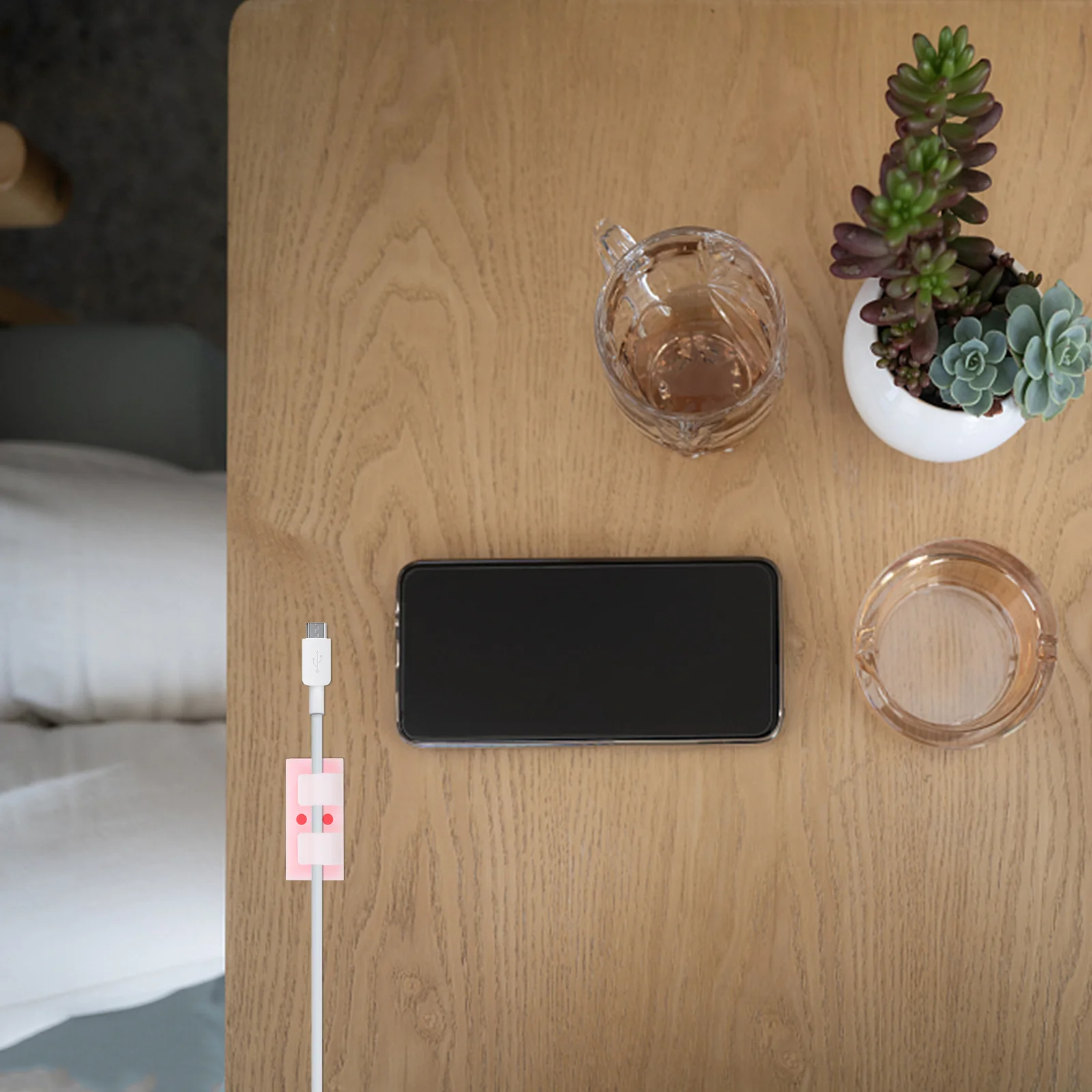 

50Pcs Cord Management Winders Adhesive Cable Organizers Clip for Charging USB Headphone Cord Storage Holder Office Kitchen