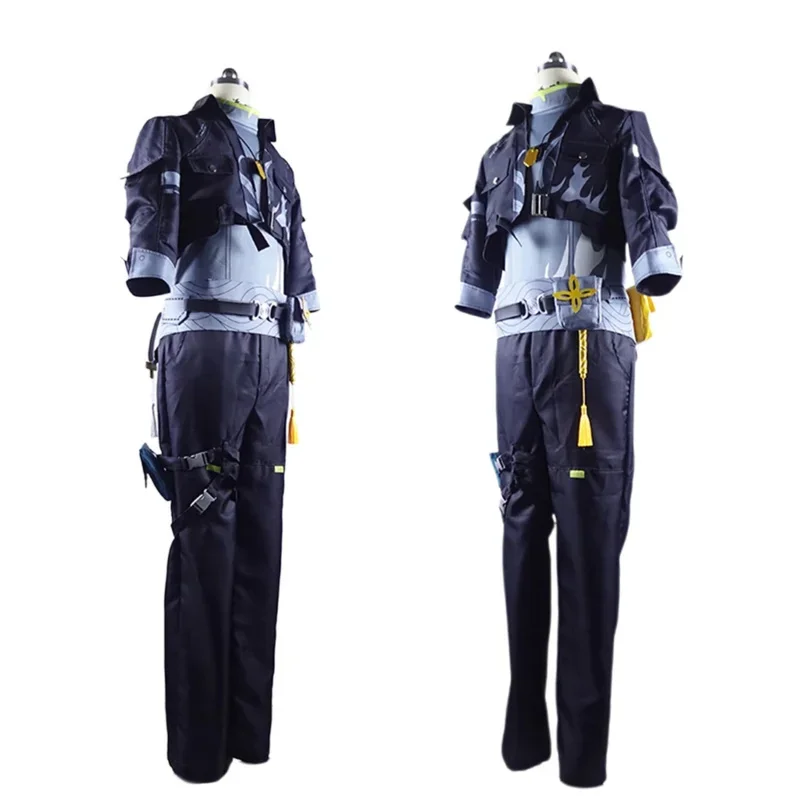 

EE01 Game Wuthering Waves Rover Cosplay Costume Wig Male Combat Suit Uniform Halloween Party Carnival Outfits Black Hair Lon&0Ww
