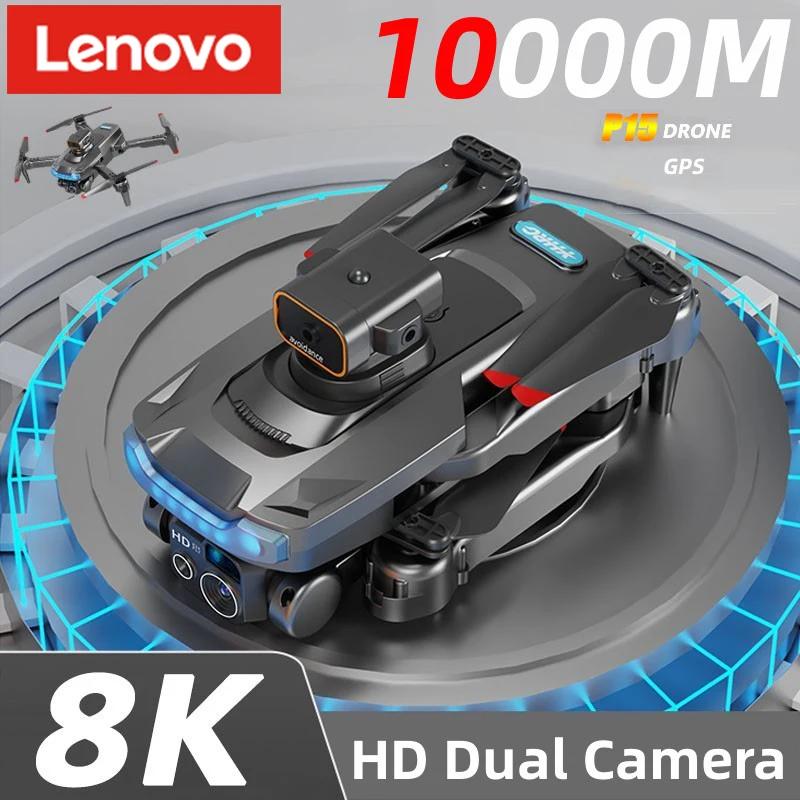 

Lenovo P15 Plus Drone Professional 8K GPS Dual Camera Obstacle Avoidance Optical Flow Positioning Brushless RC 10000M New