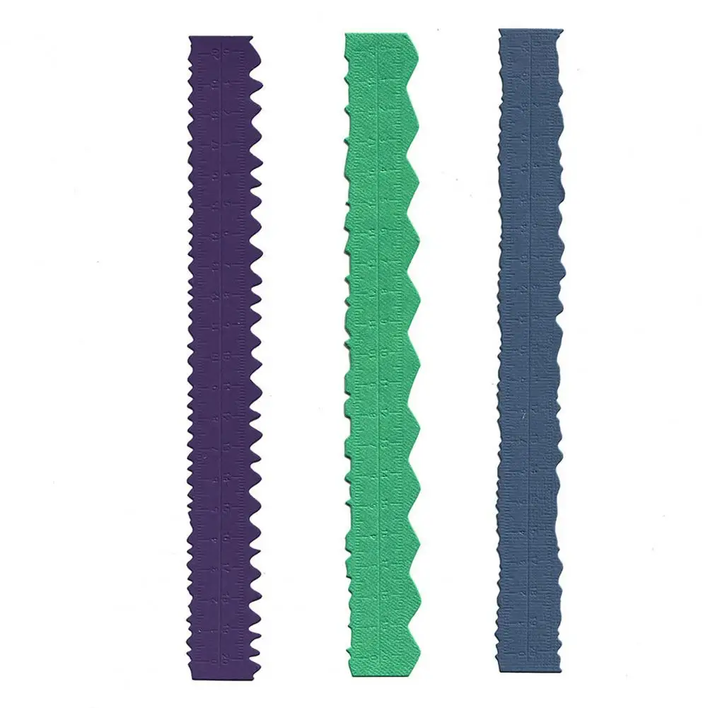 Applications Ruler Irregular Edge Ruler Metal Paper Tearing Ruler Set for Diy Craft School Office Irregular for Scrapbooking