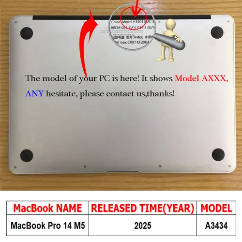 Imagen 2 del producto Protector de pantalla para MacBook Pro 14 de 14 pulgadas, lanzamiento de 2025, M5, modelo A3434, vidrio templado para MacBook Pro14 M5 2025, película para cuaderno