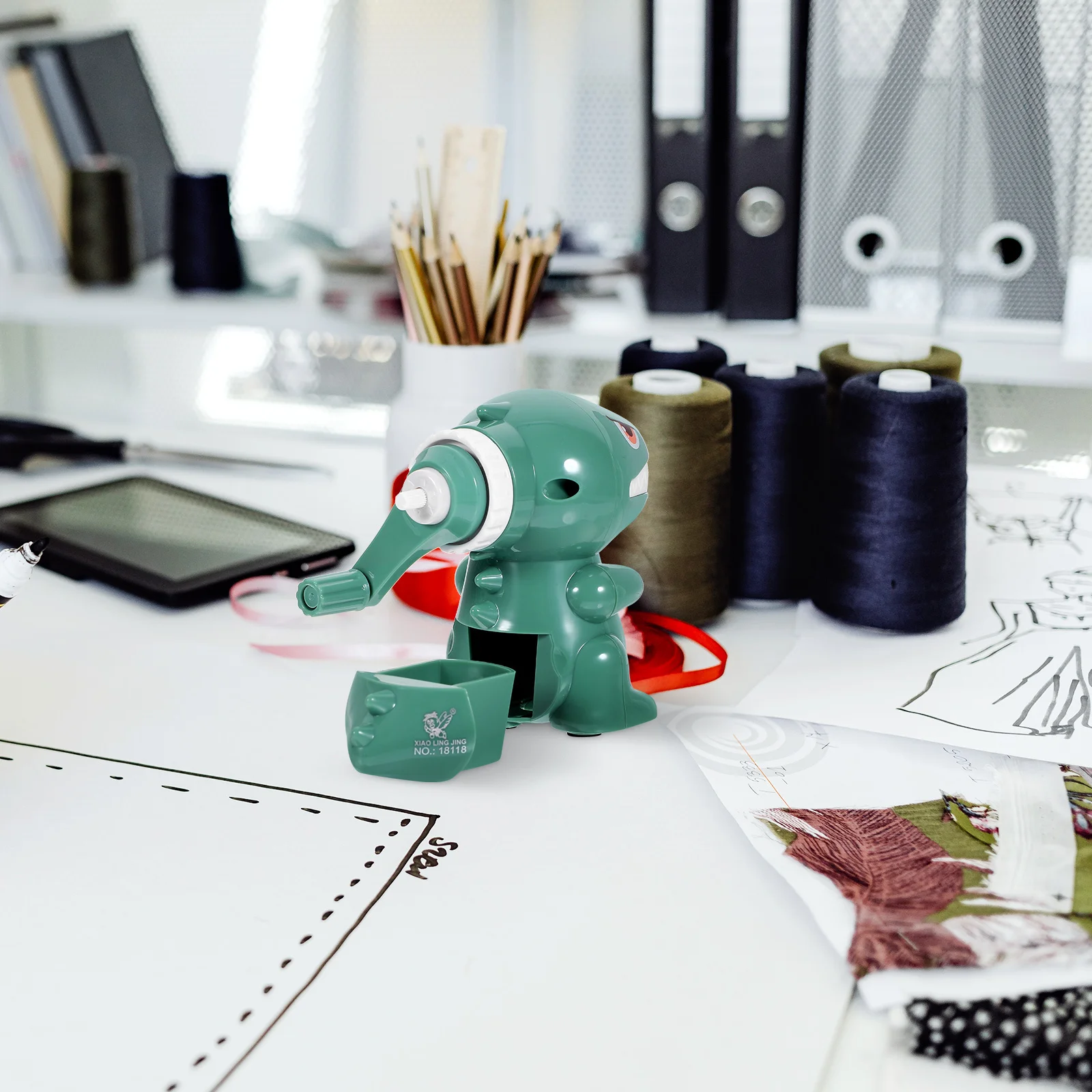 Pencil Sharpener Mini Dinosaur Hand Crank Sharpener For Kids Portable School Supplies Pencil Sharpening Tool Classroom