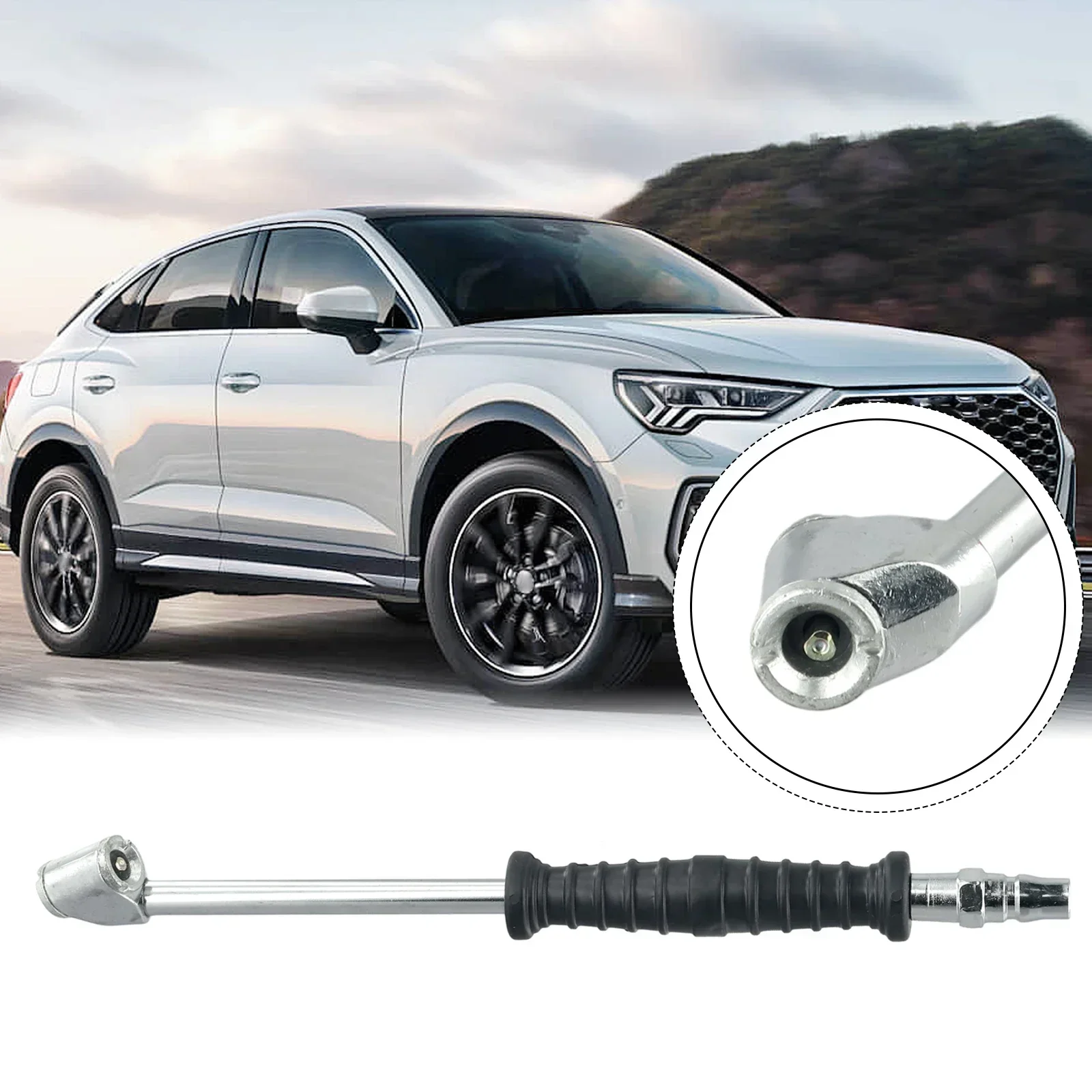 

Practical Useful New Air Pump Nozzle Inflatable Motorcycles Dual-Head High Pressure Replacement Tire Valve Tool