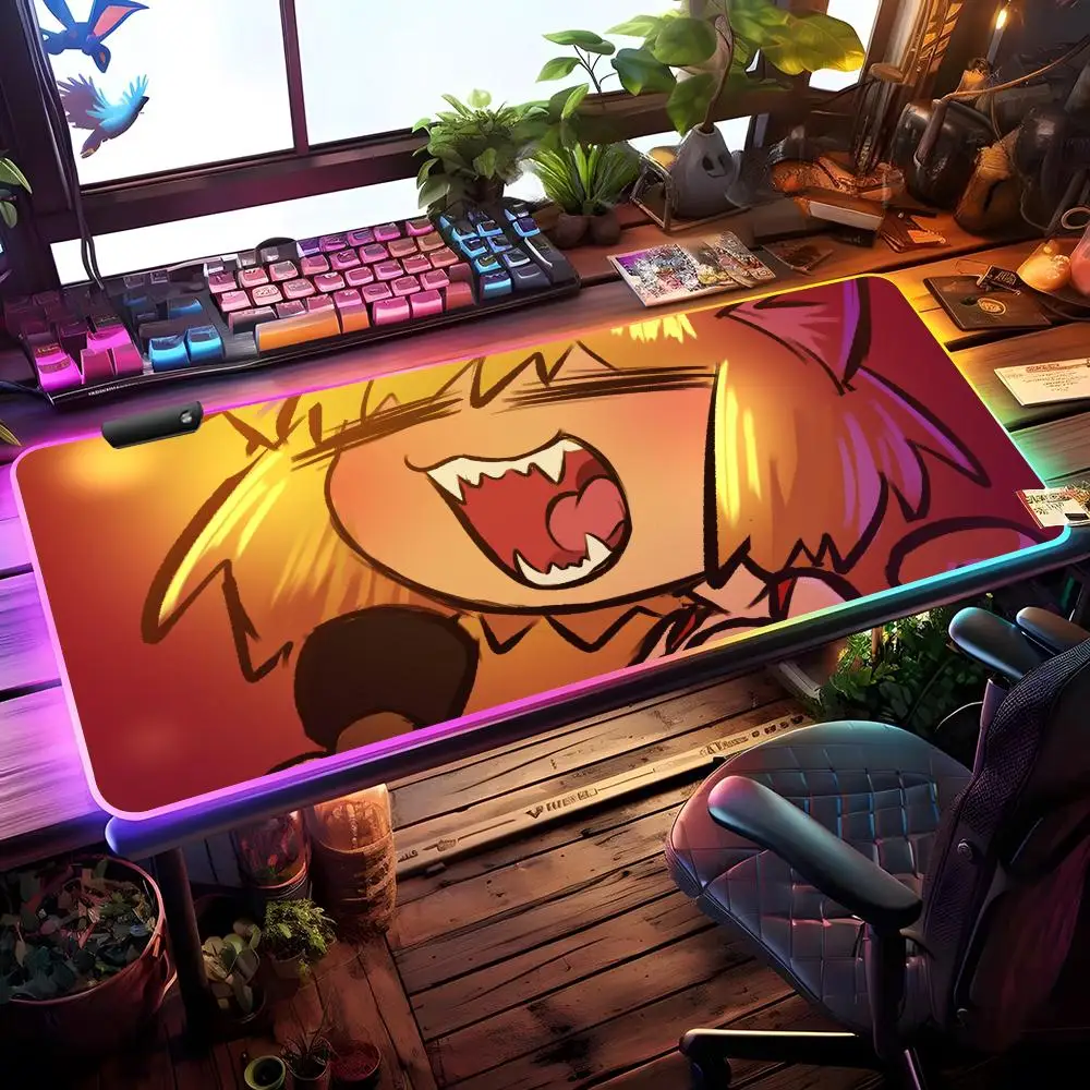 

Коврик для мыши Neco-arc RGB, игровой коврик для мыши, настольный коврик HD Gamer, большой светодиодный светильник, коврики для мыши XXL