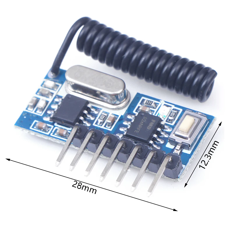 433mhz Transmitter 4 Button Remote Control + Receiver Module Fixed EV1527 Decoding 4CH Output With Learning DIY Kit