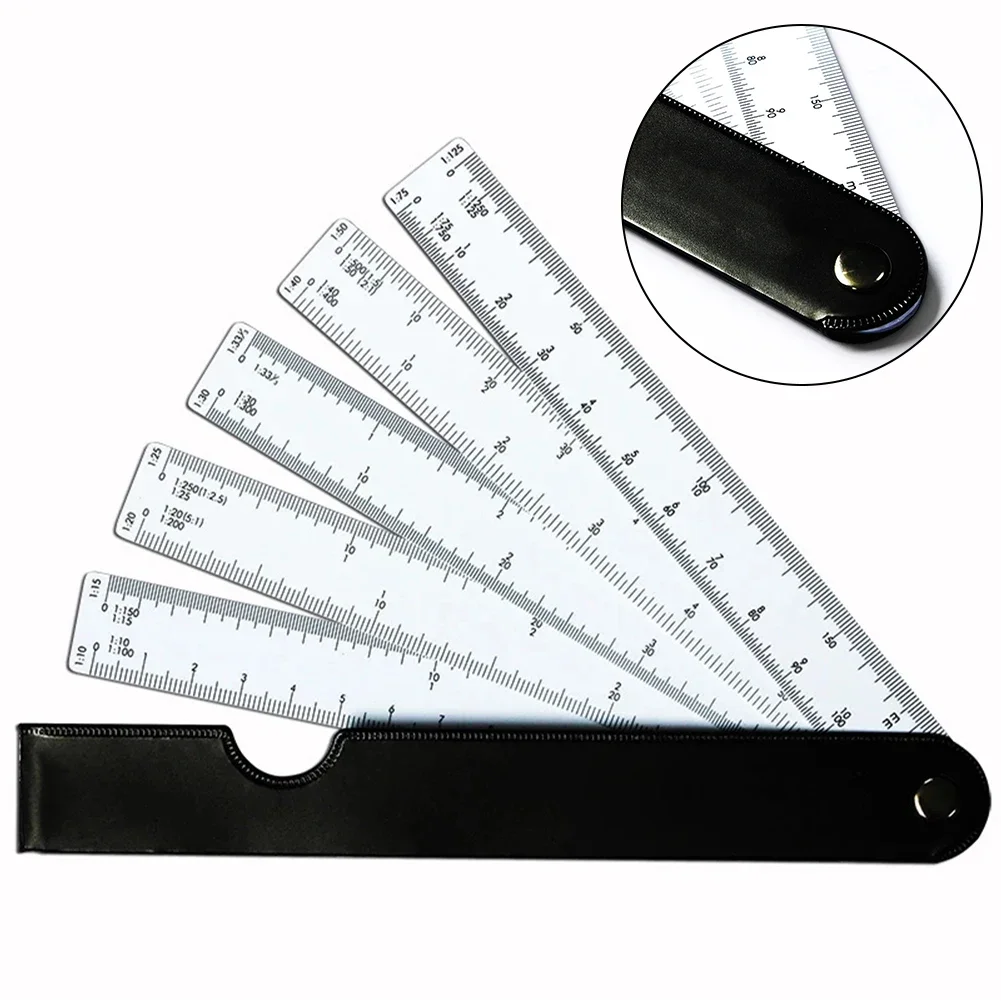 Butterfly Fan-shaped Scale Folding Foldable Ruler Interior Drawing Clothing Gauge Multi-functional Draw Size Scale