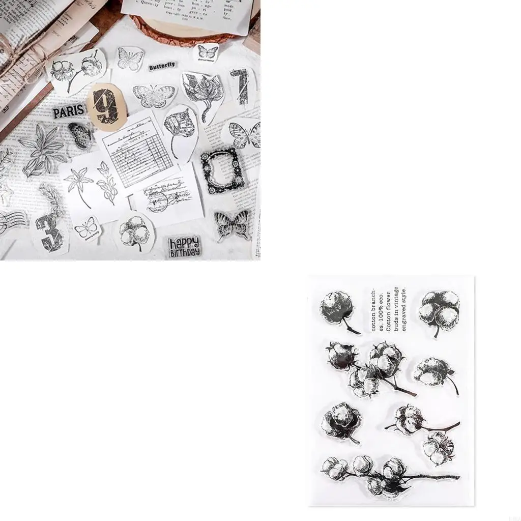 Blessing Clear Silicone Stamps Decorative Transparent Rubber Seal Stamp for DIY Photo Album Crafts Journaling Supplies