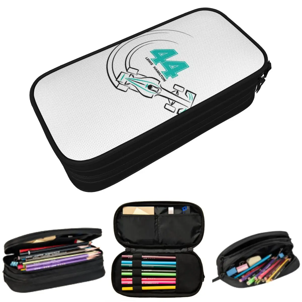 

Lewis Hamilton 44 Pencil Cases Big Capacity Pen Bags Pen Box Pencil Pouch For Boys Girls Students Stationery School Office