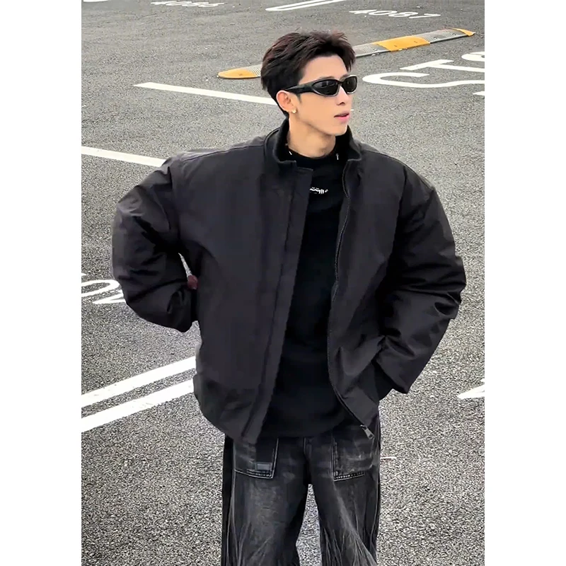 

Men's Cotton Flight Jaet Bomber Sle Windproof Loose Fit ort American Sle Casual Faion Urban Winter Warm Thiened