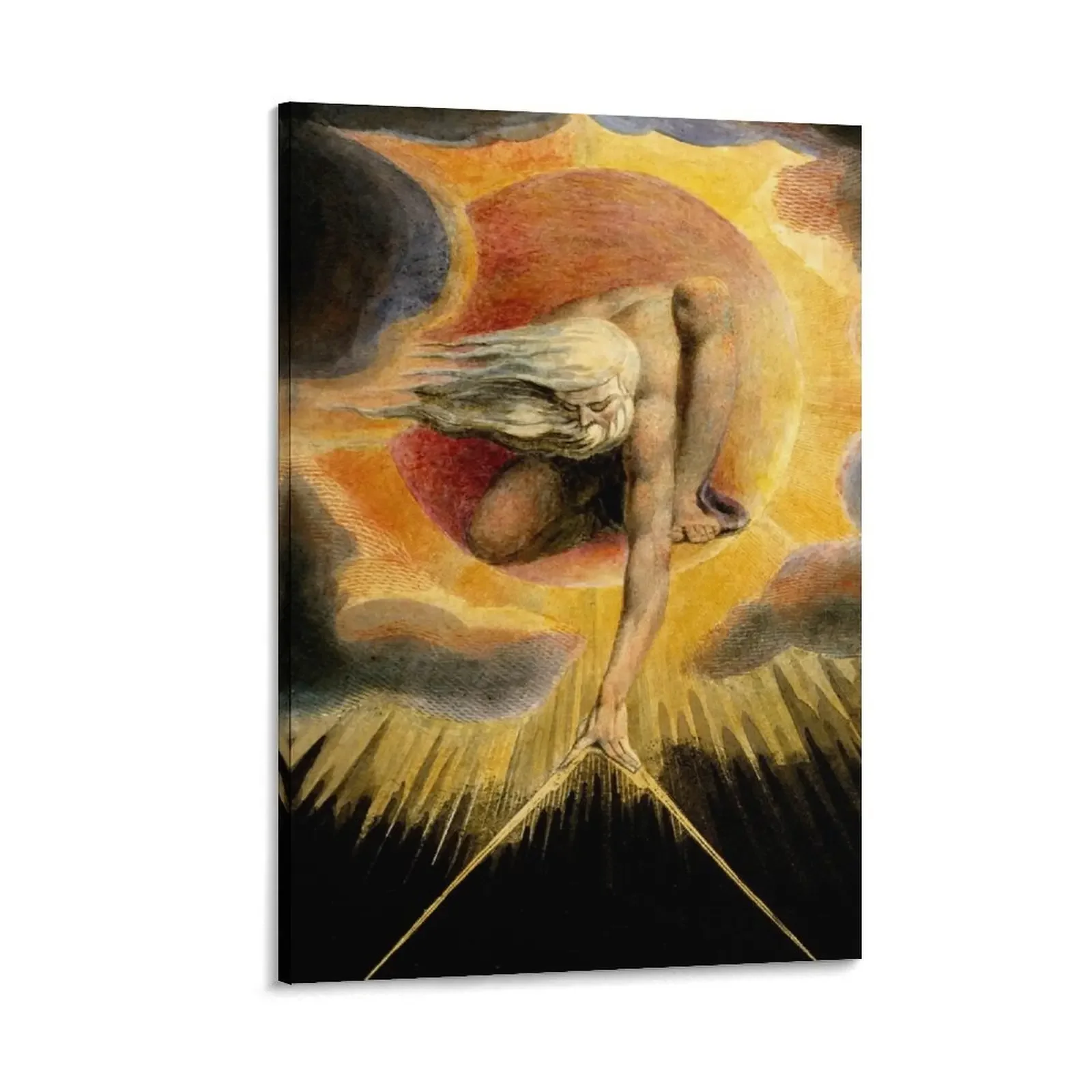 

William Blake Urizen depicted in Blake's watercoloured etching The Ancient of Days. Canvas Painting anime figure
