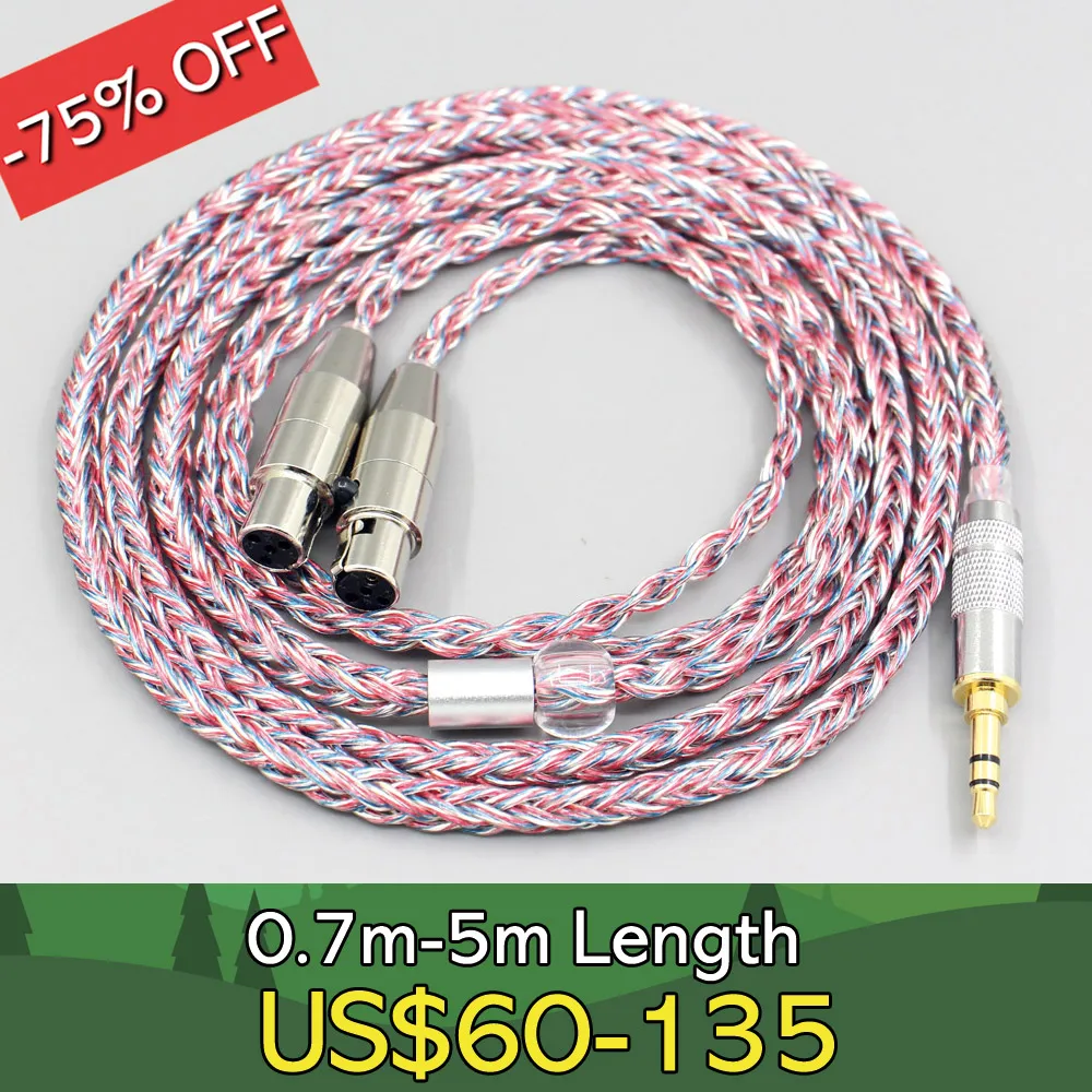 

16 Core Silver OCC OFC Mixed Braided Cable For Monolith M1570 Over Ear Open Back Balanced Planar Headphone