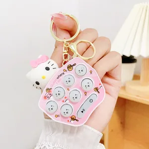 Hello kitty kawaii anime, mini konsol, oyunlar, sanrio, taşınabilir patlat-a-köstebek oyun konsolu, yaratıcı anahtarlık karikatür dekompresyon Hello-kitty'deki klavyenin en iyi 10 satışı-no. 7