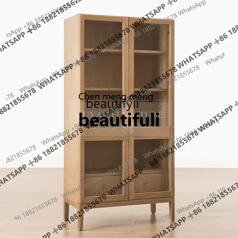 

X Q Цветная витрина из американского бревна, современный простой стеклянный декоративный ресторан, шкафчик