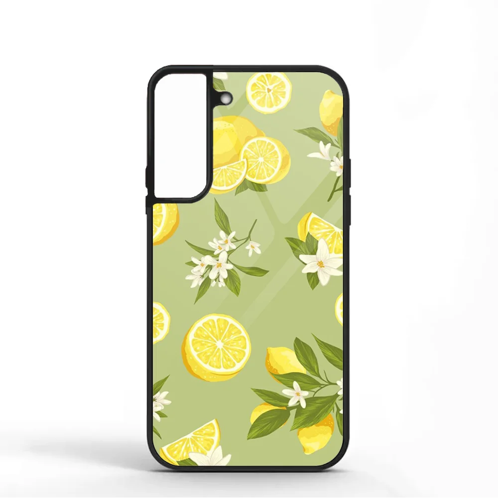 Peach Strawberry Phone Case For Samsung S10 S20 S21 S22 S24 S30 Plus ULTRA Mirror Acrylic Cover