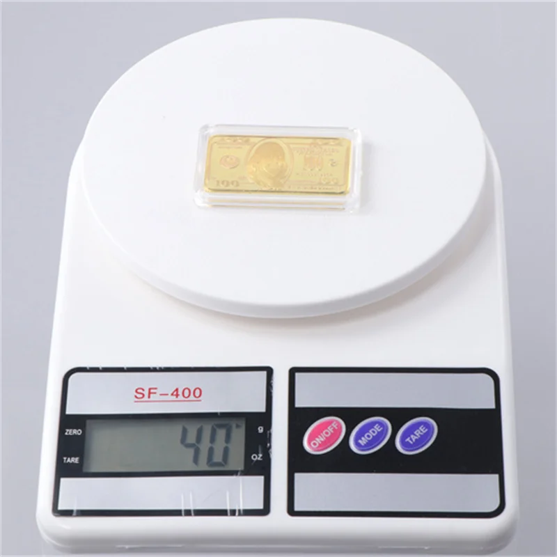 USA 100 Dollar Bullion 24k Gold Bar American Metal Coin Golden Bars USD with gif
