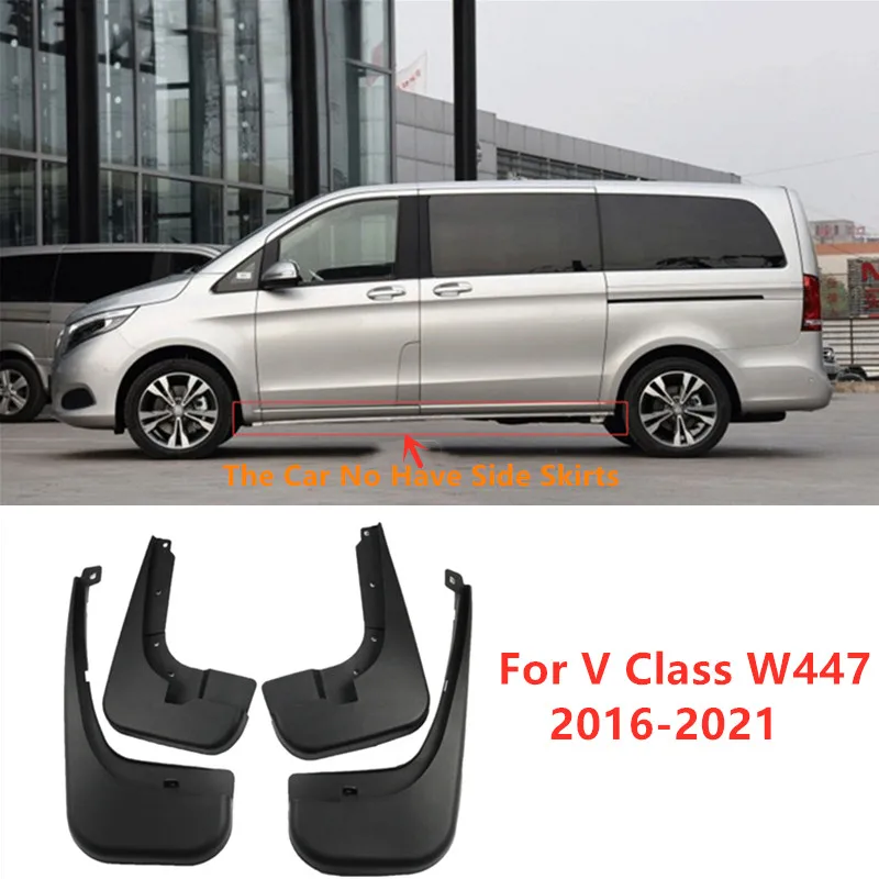 4Pcs Mudguard Mud Flaps For Mercedes Benz W639  W447 Vito Viano V Class 2006~2021 Guard Splash Flap Mudguards Car Accessories