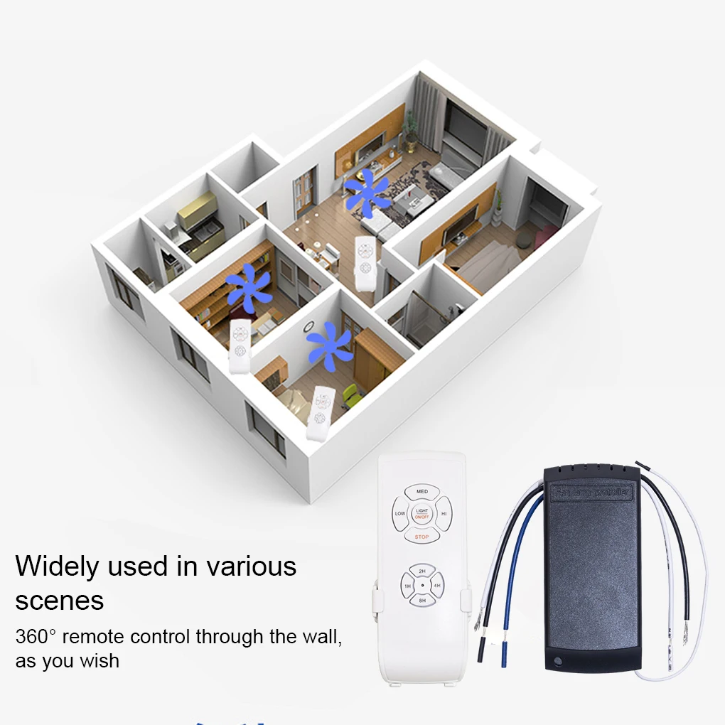 110 220V Universele Plafondventilator Lamp Afstandsbediening Plastic Draadloze Ventilatoren Licht Schakelaar Draagbare Ontvanger Signaal Ontvangers 220V