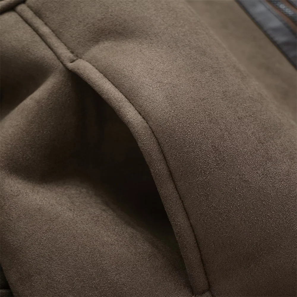 เสื้อแจ็คเก็ตมีฮู้ดสองชั้นสไตล์ฝรั่งเศสสำหรับผู้หญิงรุ่นใหม่ประจำฤดูใบไม้ร่วงและฤดูหนาว