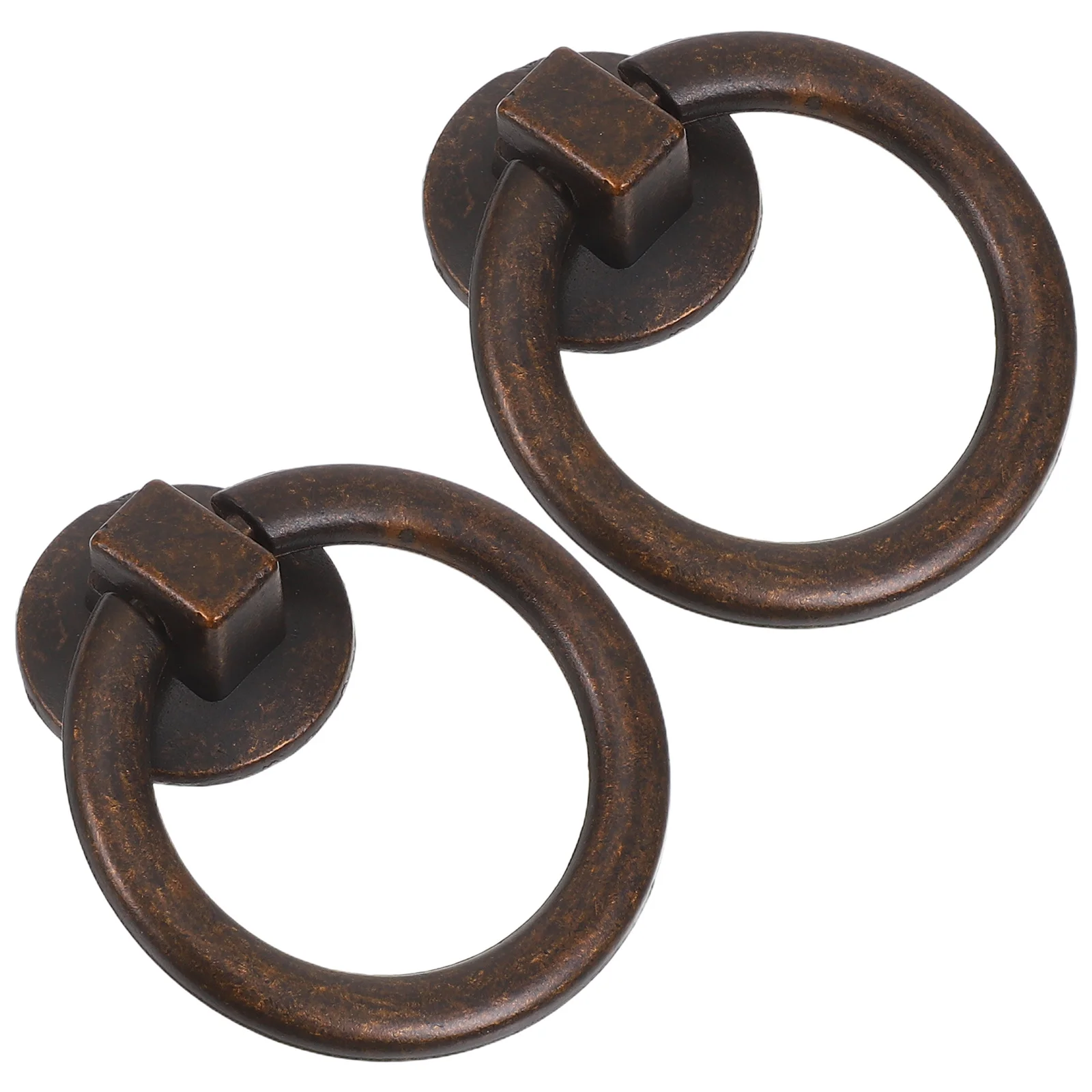 

2pcs Vintage Drawer Pulls Bronze Ring Handles For Cabinet Wardrobe Dresser Kitchen Cupboard Hardware Replacement Retro