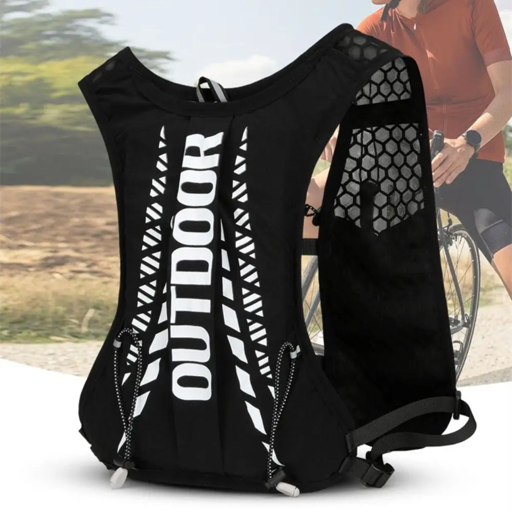 Nylon Hydration Backpack Breathable Vest Style Running Vest Multiple Pockets Lightweight Trail Running Backpack For Women Men