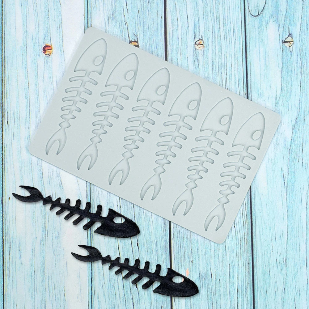 كيك Hollow Fishbone Shape Sugar Craft Silicone Pad French Dessert Lace Mat Fondant Cake Mold Cupcake Decorating Silicone Mould