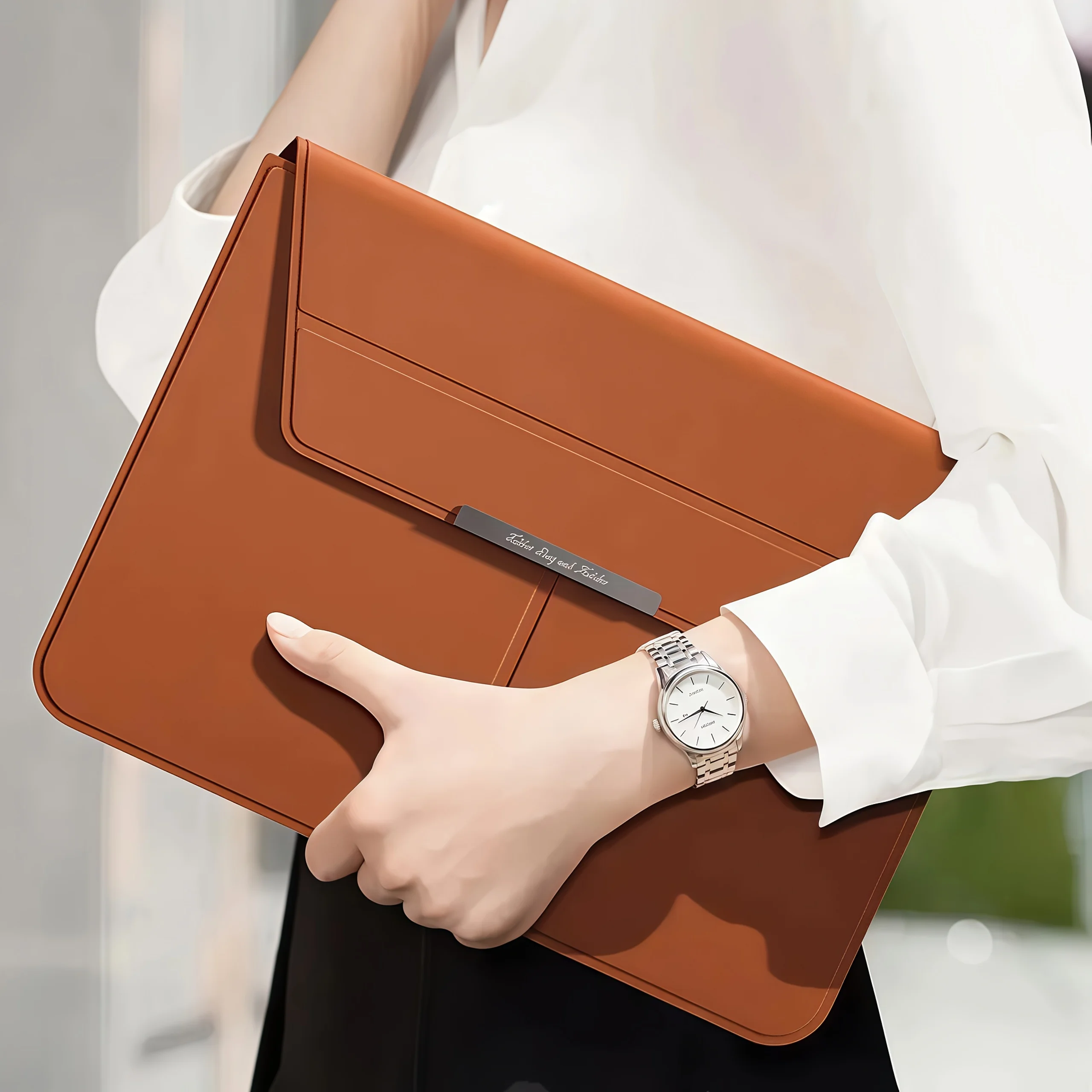 

1 шт., чехол для ноутбука из искусственной кожи с ковриком для мыши, портативный органайзер, подставка для ноутбука Apple MacBook Pro, подходит для 13,0/14,0 дюймов, кронштейн для сумки для Ipad