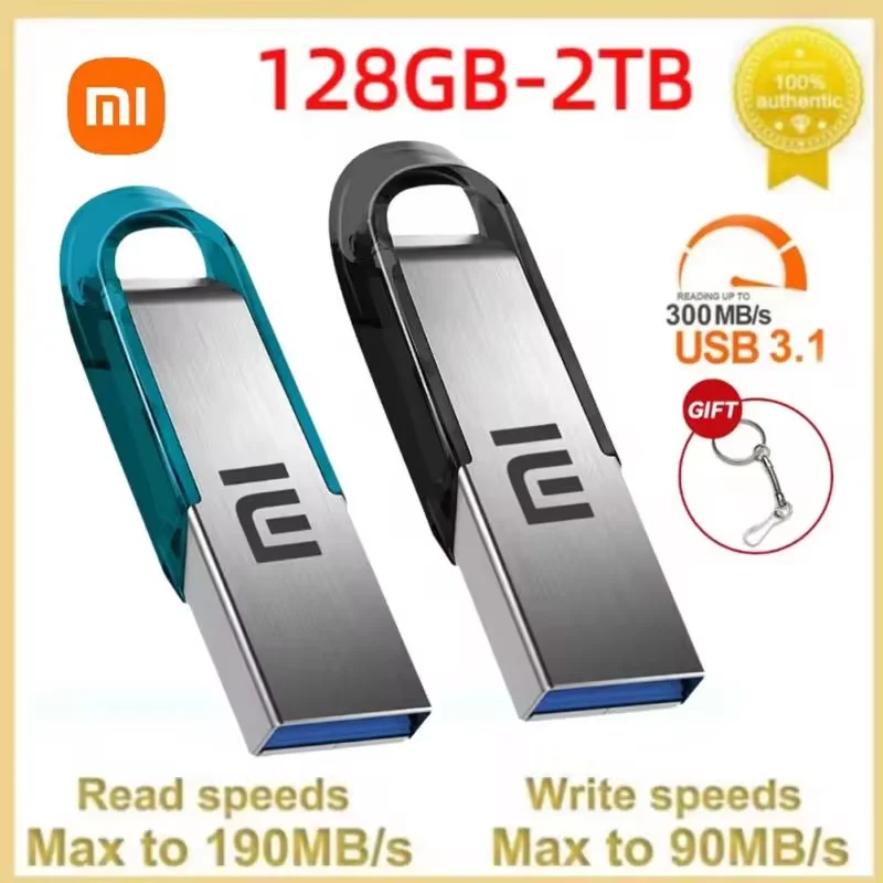 Xiaomi U Disk 2TB 1TB USB 3.1 Type-C Interface 256GB 128GB 512GB Mobile Phone Computer Mutual Transmission Portable USB Memory