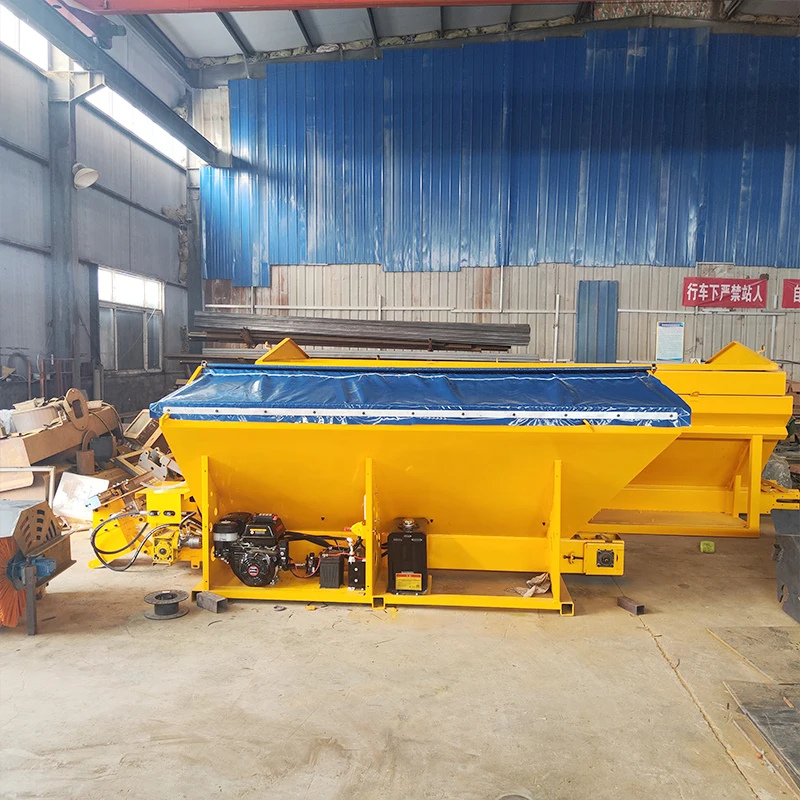 Road Deicing Salt Spreader Truck Tailgate Mounted Poly Spreader For Ice Melting Agent Distribution