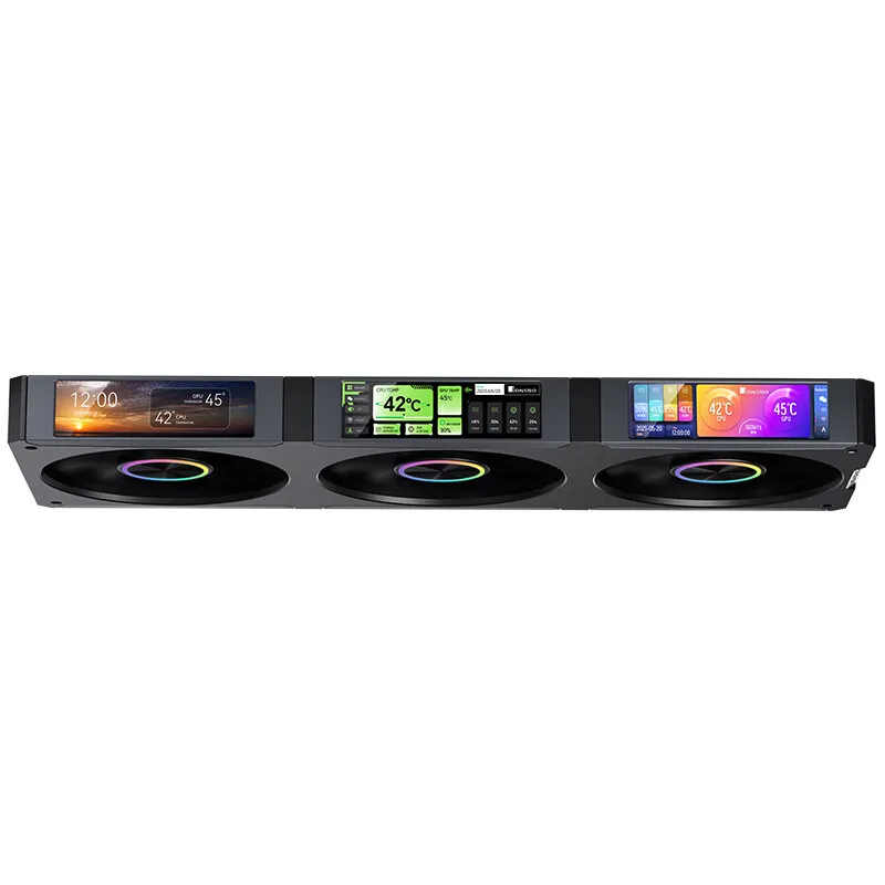 JONSBO TF3-360SC Raffreddatore d'acqua CPU all-in-one Ventola per schermo LCD IPS da 3,5 pollici da 3,38 pollici * 3 Design a 4 schermi per LGA 1851/1700 AMD AM5
