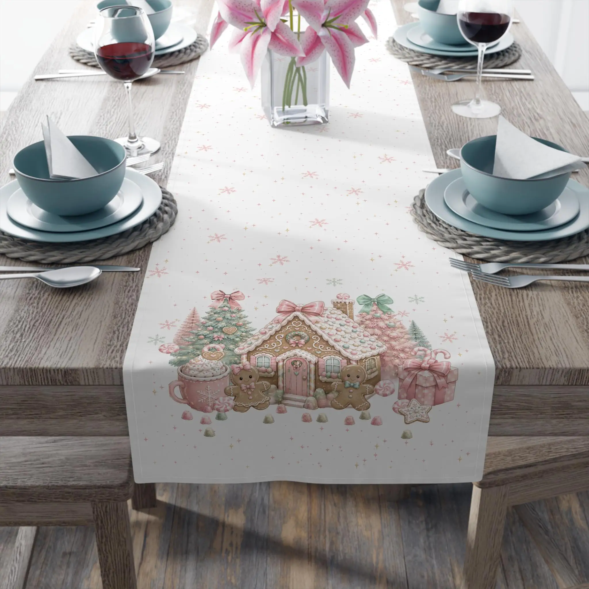 Christmas & New Year Long Table Runner Halloween Placemats Table Runner Fall Table Mats for Party Kitchen Dining