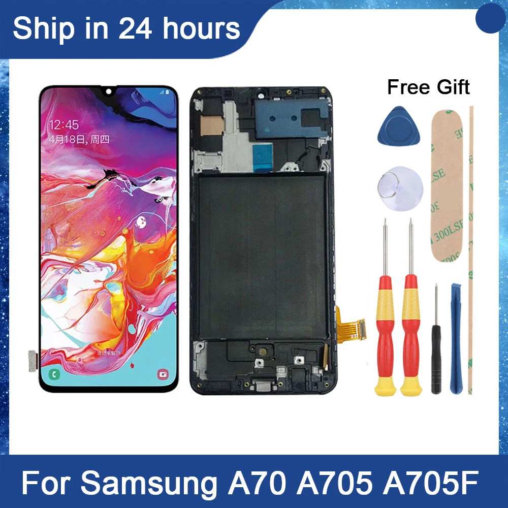 

AiNiCole 6.7'' For Samsung Galaxy A70 A705 A705F LCD Display Touch Screen Digitizer Assembly SM-A705MN LCD Screen Replacement