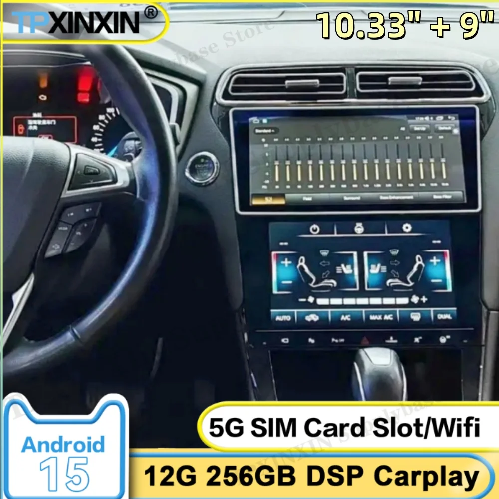 

10.33"+9''Android Auto For Ford Mondeo MK5 2013~2019 GPS Navigation Car Radio Multimedia Stereo Receiver Carplay IPS Head Unit