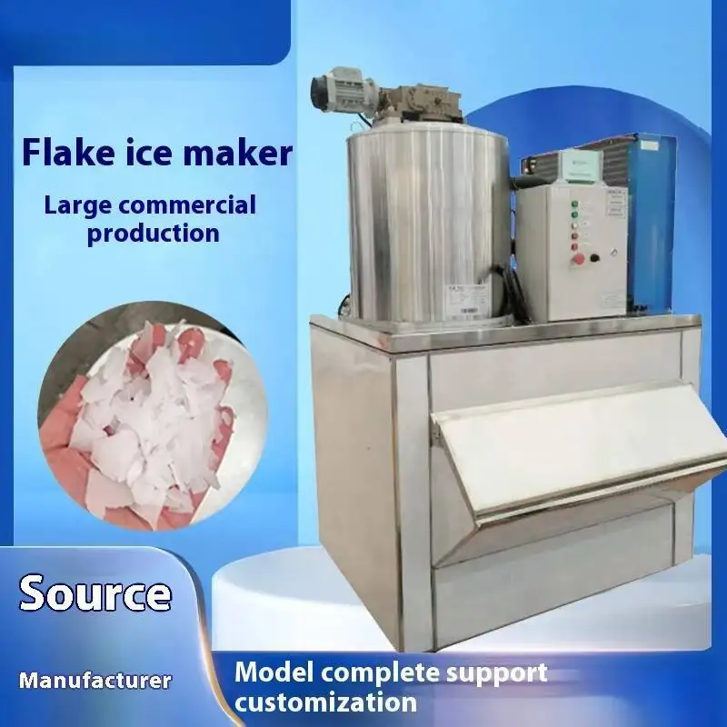 

Commercial Seafood Machine Daily Output 200 To 3200Kg Snowflake Ice Maker Supermarket Fully Automatic Thin Flake Scale