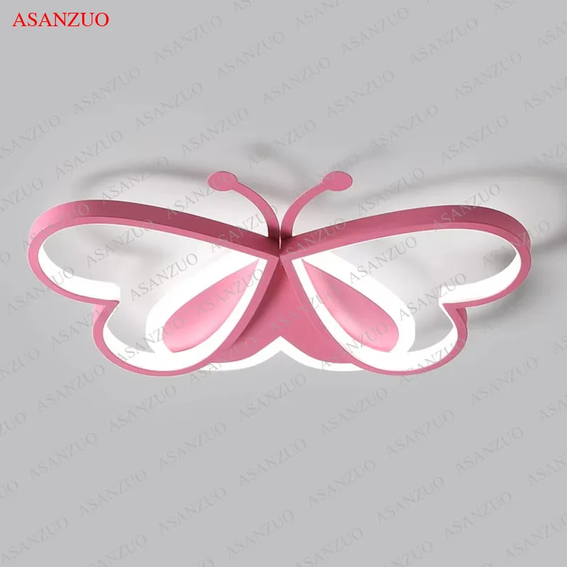 

ASANZUO Butterfly Ceiling lights Modern Living Room Girls Bedroom Light Fixture Study Nursery Children's Room LED Ceiling Lamp