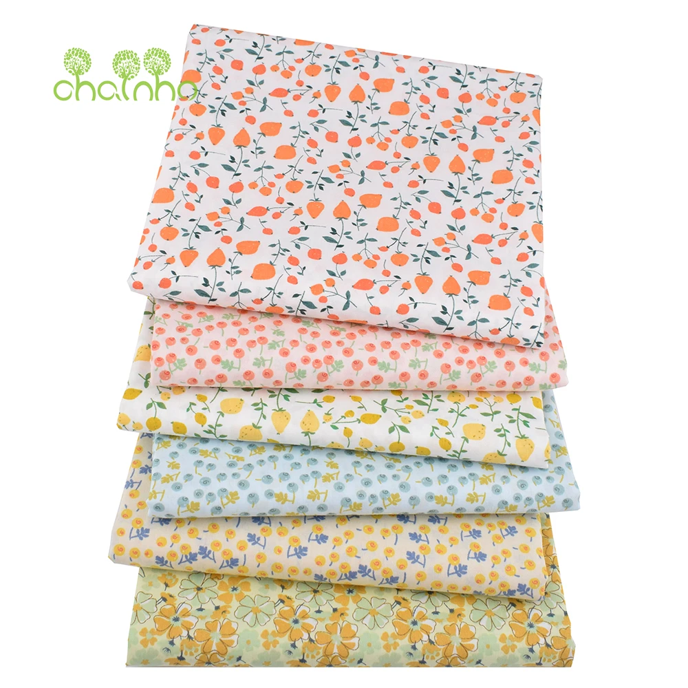 

Chainho,Flower Series,Printed Twill Cotton Fabric,Patchwork Cloth,DIY Sewing Quilting Home Textiles Material For Baby & Children