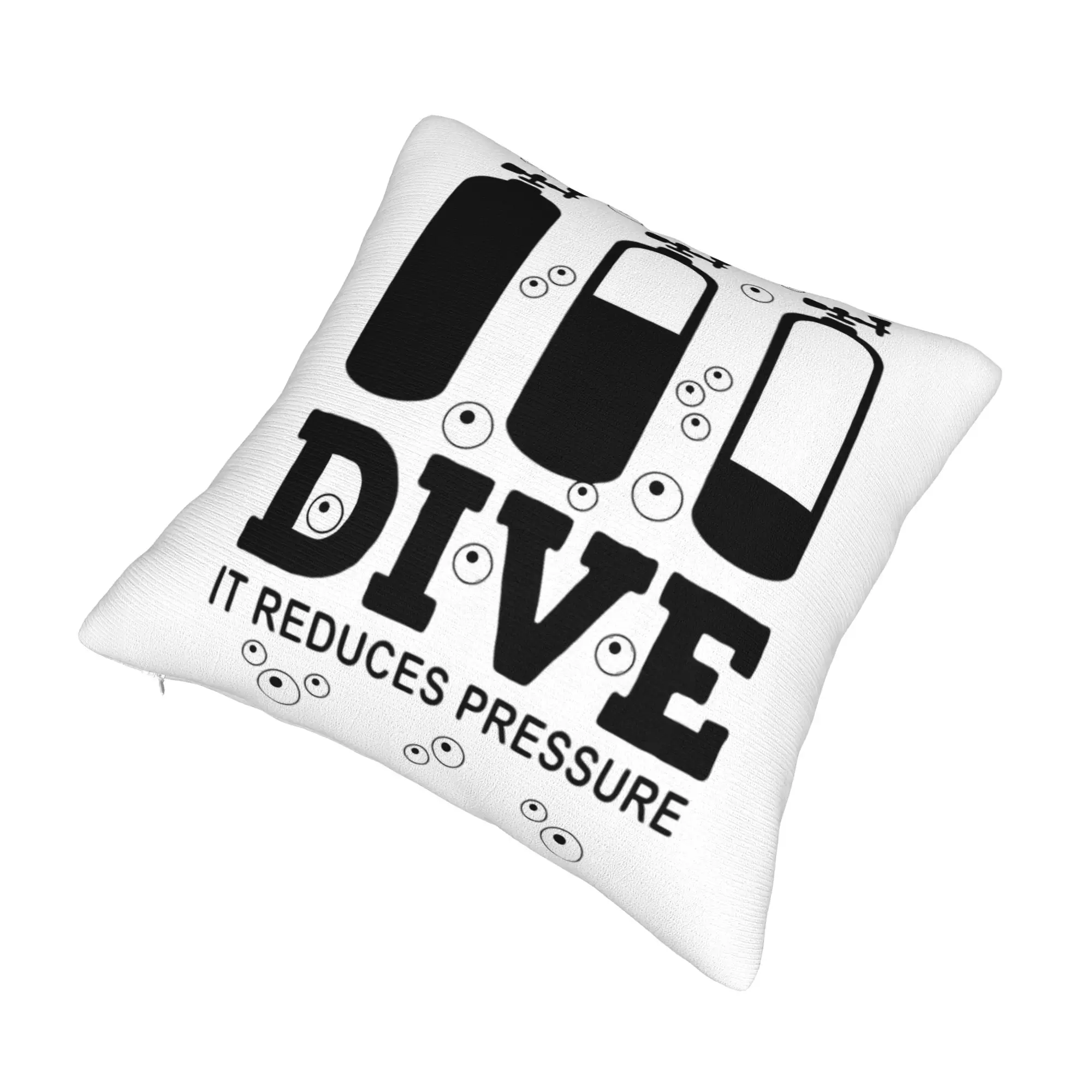 Scuba Diving Luxury Pillow Cover Decoration Dive Diver Quote Cushion