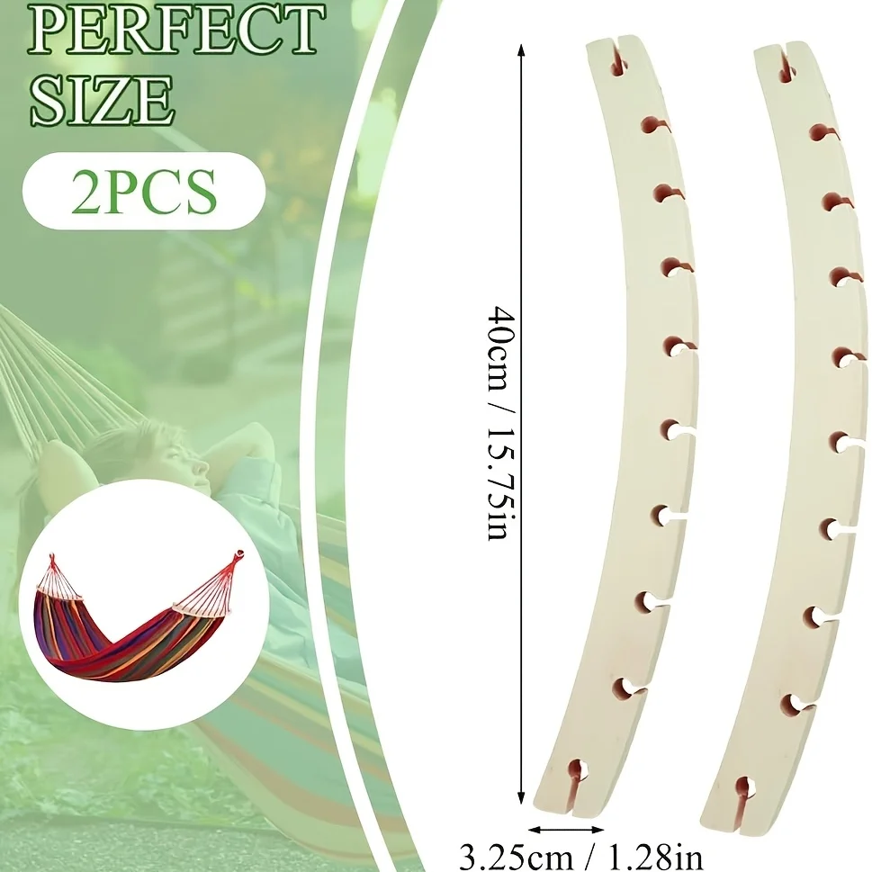 2 Detachable Wooden Hammock Spreader Bars,Sturdy Lightweight Anti-Tip Replacement Bars for Garden Backyard Camping Hammocks