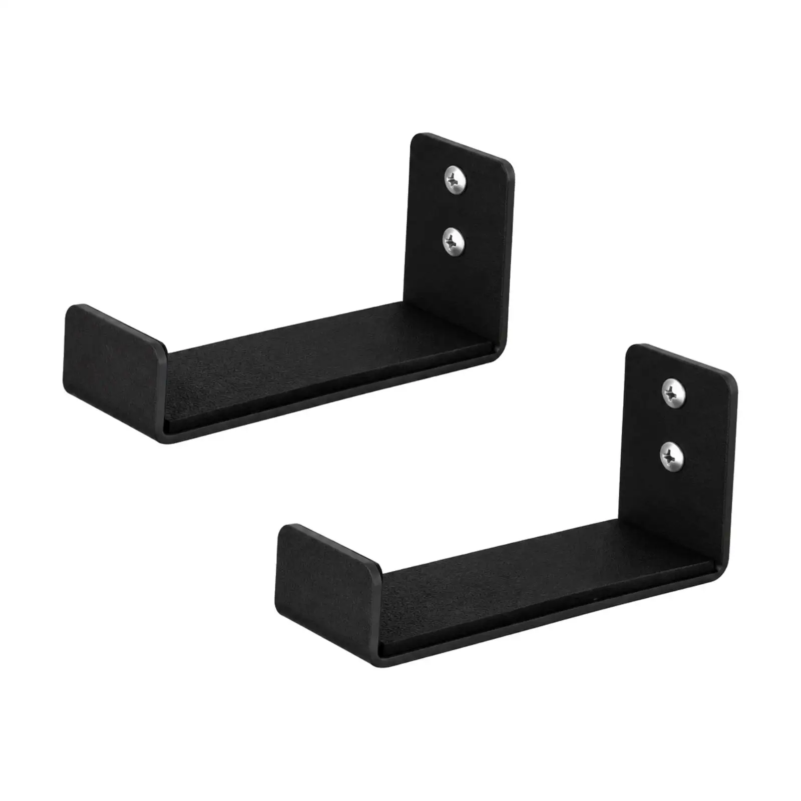 2 Pieces U-Shaped Wall Bracket with Felt Padding Multi-Functional Stretching Mat Storage Rack with Padded Sporty Stretching Mat