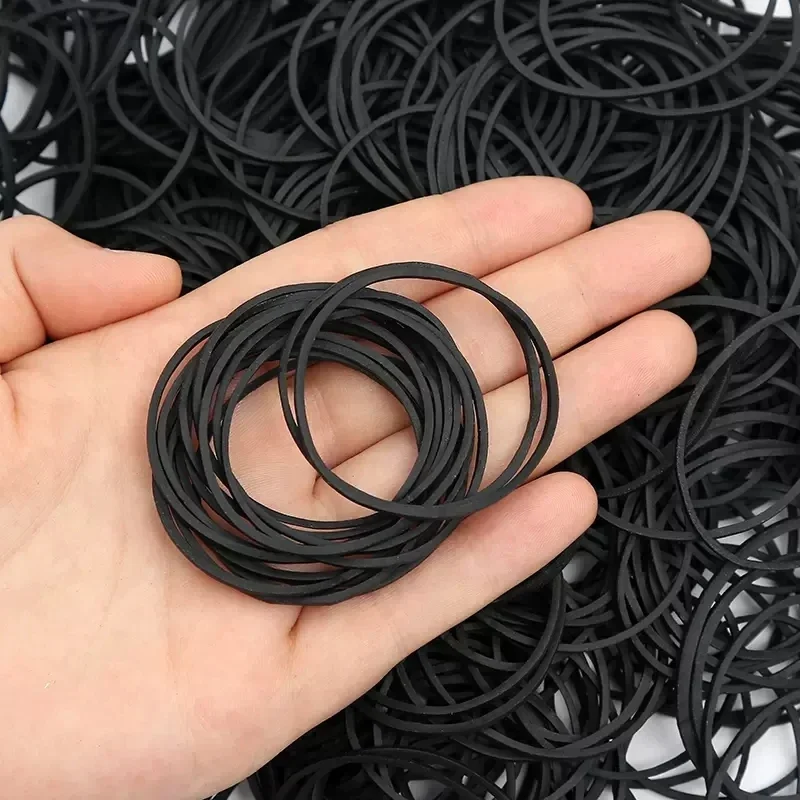 100pcs 40mm Elastic Rubber Bands Bank Paper Bills Money Home Office Stretchable Band Sturdy Rubber Elastics Bands