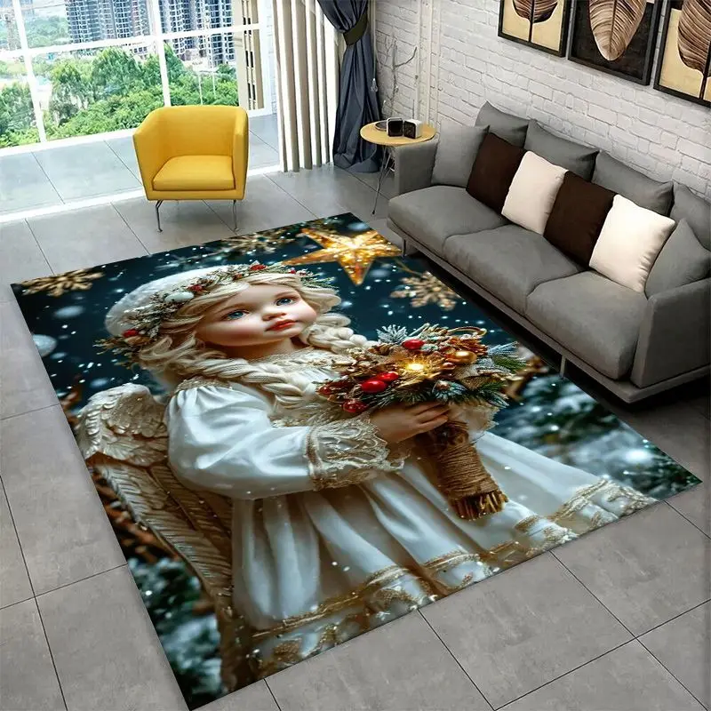Belot Angel Cute Cupid Cartoon Large Area Rug Non-slip Durable Carpet for Bedroom Living Room Sofa Doormat Home Decor Floor Mat - view 6