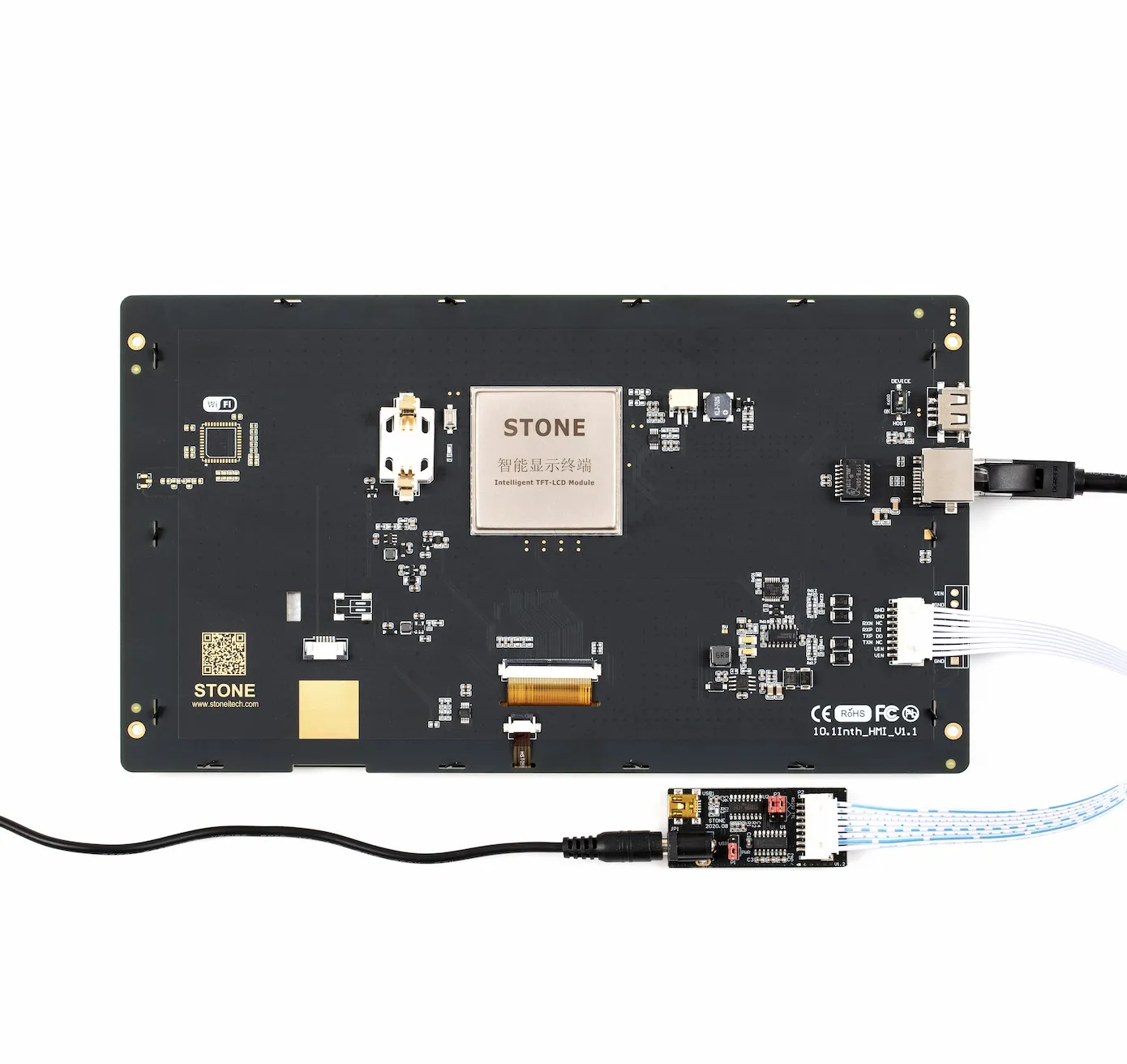 LCD Touch Panel 10.1 inch Design your project on Windows system PC or MacOS PC TFT LCD monitor & 4-wire resistance touch panel