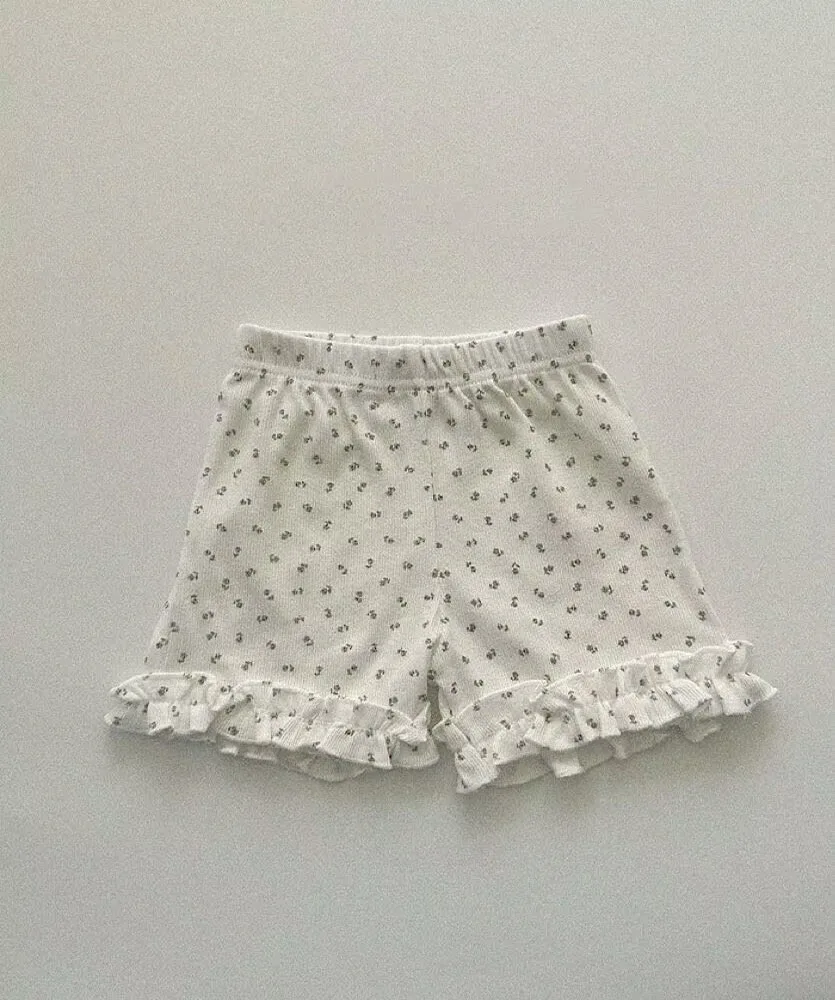 Baby cute floral knitted shorts female baby summer new casual minimalist wild pants T 2 4 2 8