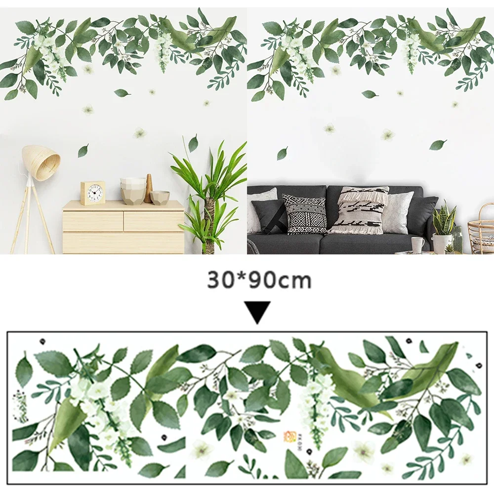 Fashion Useful Beautiful Wall sticker DIY Decal Green Home Kitchen Living room Mural Decoration Moisture-proof Plant